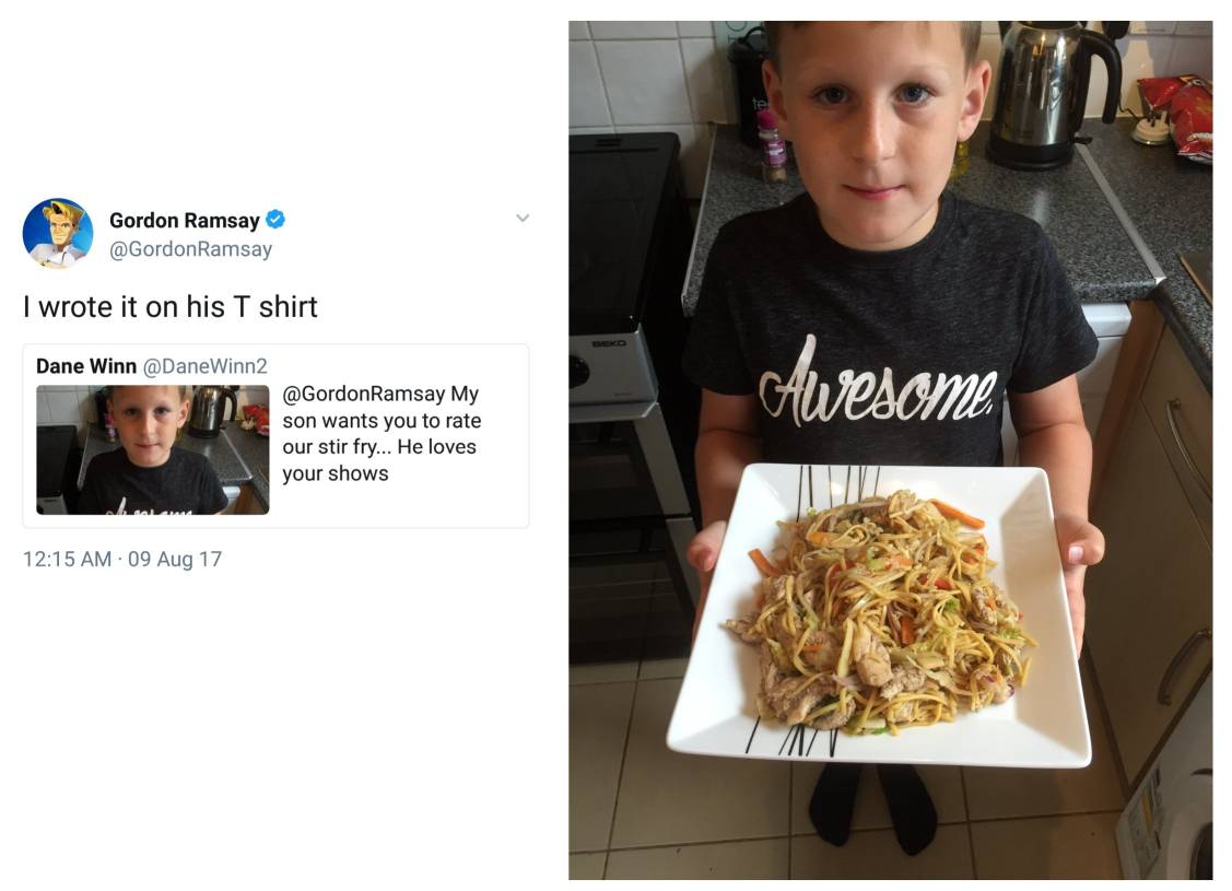 WholesomeMeme's tweet photo. Credit @GordonRamsay  and @DaneWinn2 https://t.co/m6j0v54xDD