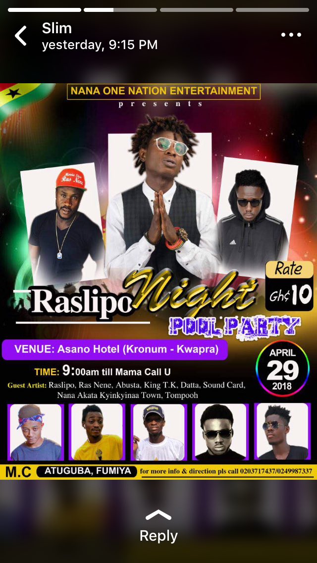LipoReal's tweet photo. Ras Lipo night the night you should never ever missed cos 🔥🔥will fall that day JUST THIS SUNDAY SOJ NIGHT NO TYM #SHARE https://t.co/5CxpYBapWc