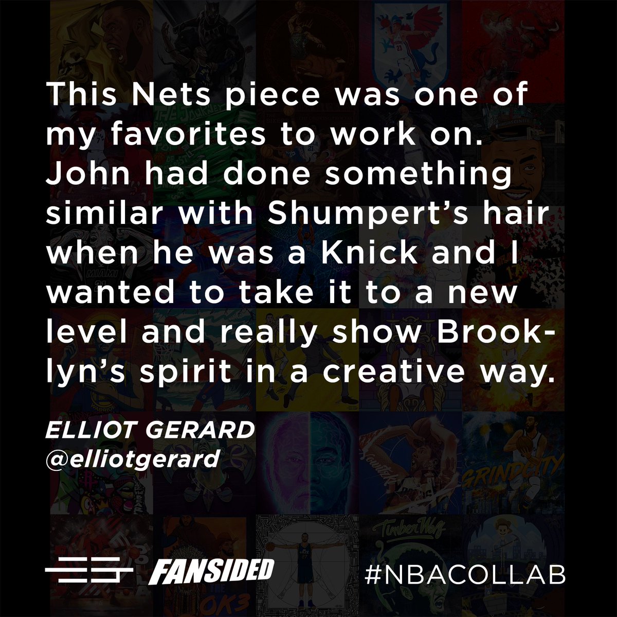 The_Step_Back's tweet photo. D'Angelo Russell has Brooklyn on the brain. Check out his #nbacollab illustration by @ElliotGerard and John Luongo, and catch the rest of the series here https://t.co/oh2dJhdSBH https://t.co/pW2qj92lVe