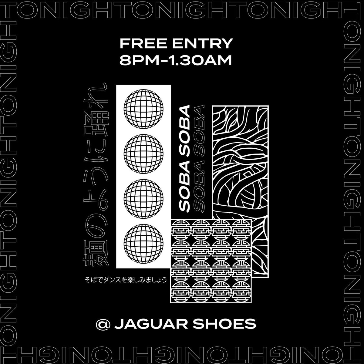 Tonight's the night! We'll be kicking off at 8pm (till 1.30am), free entry as always + if you can spare a quid or two any donations made this evening will go to Save The Children - Syria Crisis! See you on the d-floor // 🍜🍜 <a href="/JaguarShoesBar/">DreamBagsJaguarShoes</a>