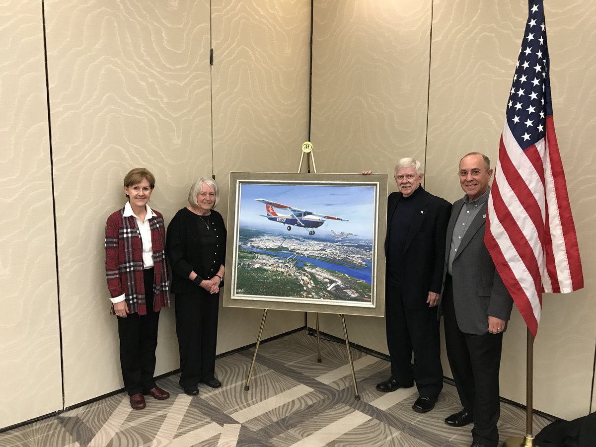 CivilAirPatrol's tweet photo. Rick and Billie Broome unveiled "Total Force Partners II" in front of the Board of Governors and others who attended the BoG meeting in Colorado Springs on April 26th. The painting will be transported to the Pentagon via CAP vans. #TotalForcePartners https://t.co/WnYiLrGXKS