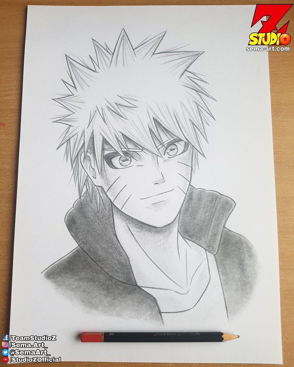 Pencil sketch of Naruto Uzumaki : r/Naruto