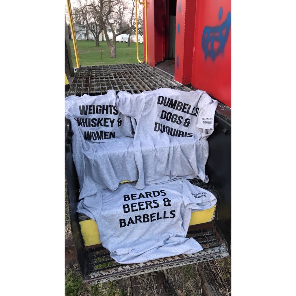 betsmichael10's tweet photo. Shirts are in!!✅💪🏻✅
Send me a message and I’ll send you a direct link to get yours shipped today!😃😃
I’ll be ordering the rest soon!🙌🏻
#relentlesstraining #apparel #relentlessapparel #beardsbeersandbarbells #gymapparel https://t.co/Rym7eNf82P