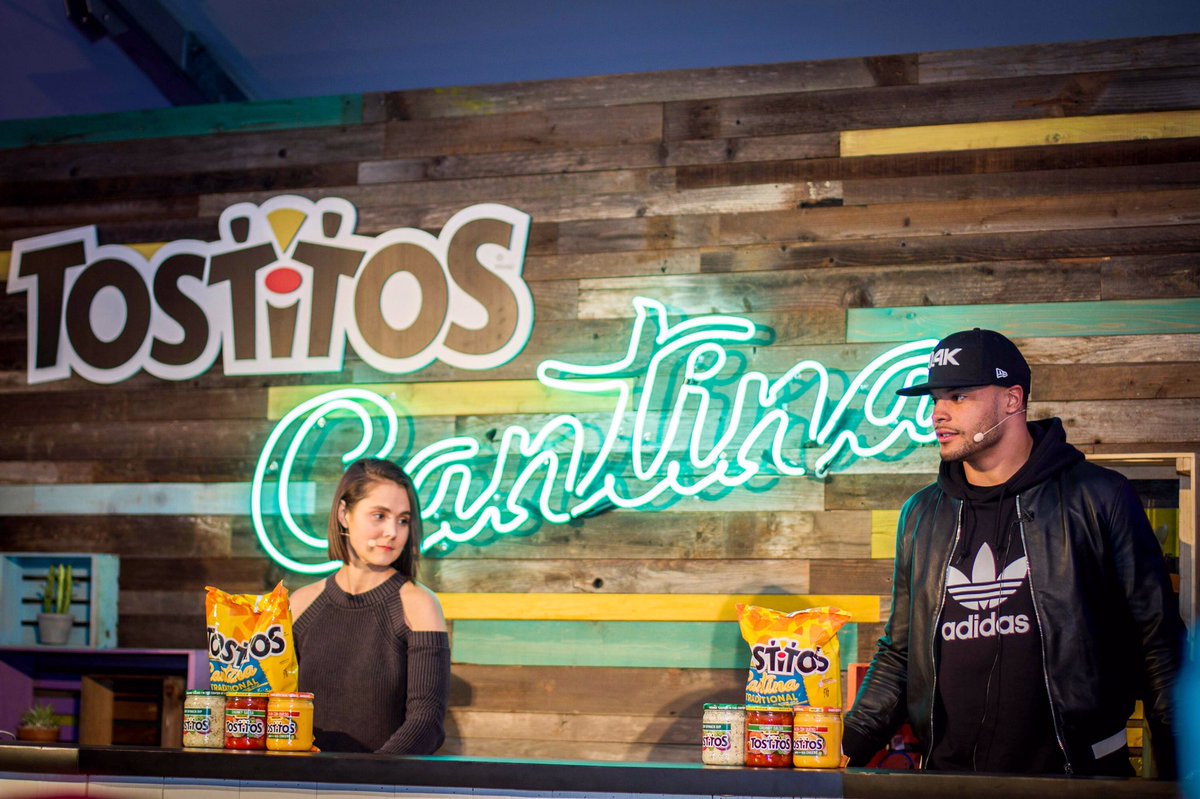 dak's tweet photo. Ready for redemption! @Trysta_Krick wanted a rematch at the @Tostitos Cantina, but she has no idea how much my nacho-stacking skills have improved since Super Bowl. #GetTogetherAlready #ad https://t.co/8n4q8kT8Xj