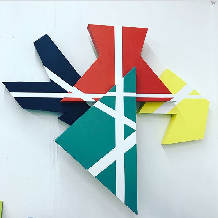 XXIXLHU's tweet photo. Jade is another artist in the XXIX collective. Jade’s works focuses on geometric abstraction, colour and line; particularly in relation to how forms change depending on perspective. #artinsociety #irregularforms https://t.co/1JYE7BEPgY