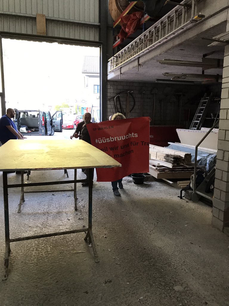 Gemeinsam Wände erstellen, gemeinsam Wahlkampf machen, für alle statt für wenige,#üüsbruchts