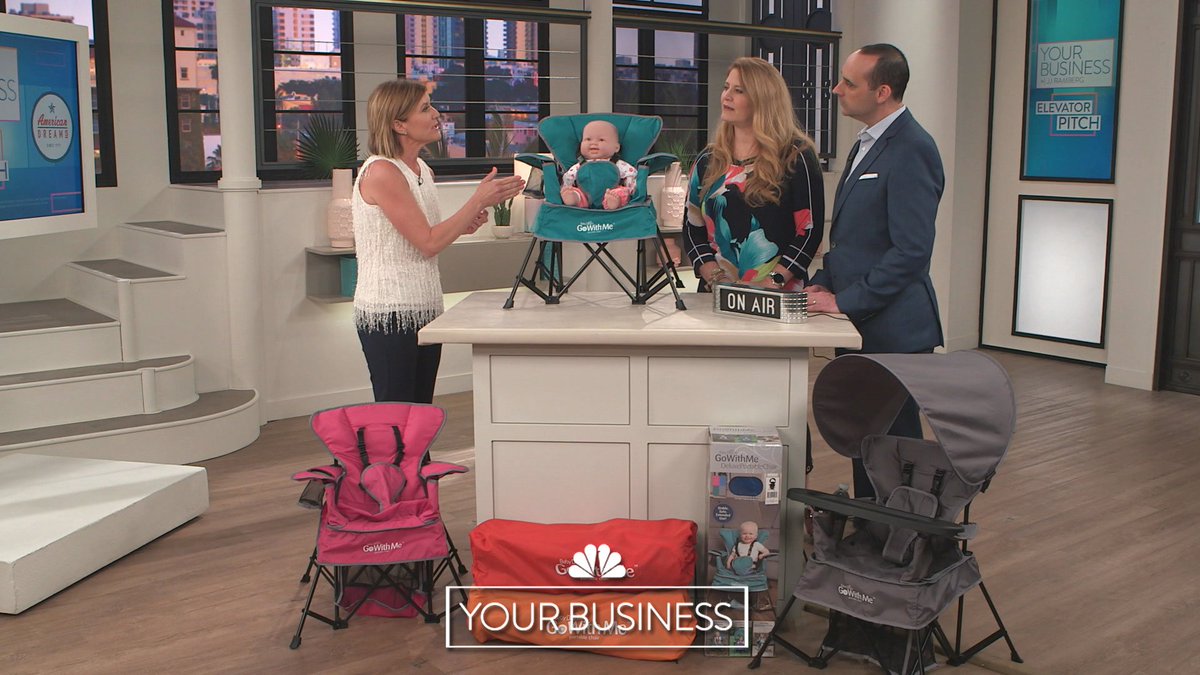 MSNBCYourBiz's tweet photo. Sunday! @babydelightInc has the opportunity of a lifetime to showcase her #gowithmechair to @hsn's judges. Will her product be chosen? Tune in at 7:30a ET. @AdamLFreeman @HSNAmericanDrms https://t.co/TT1JeCb8tq