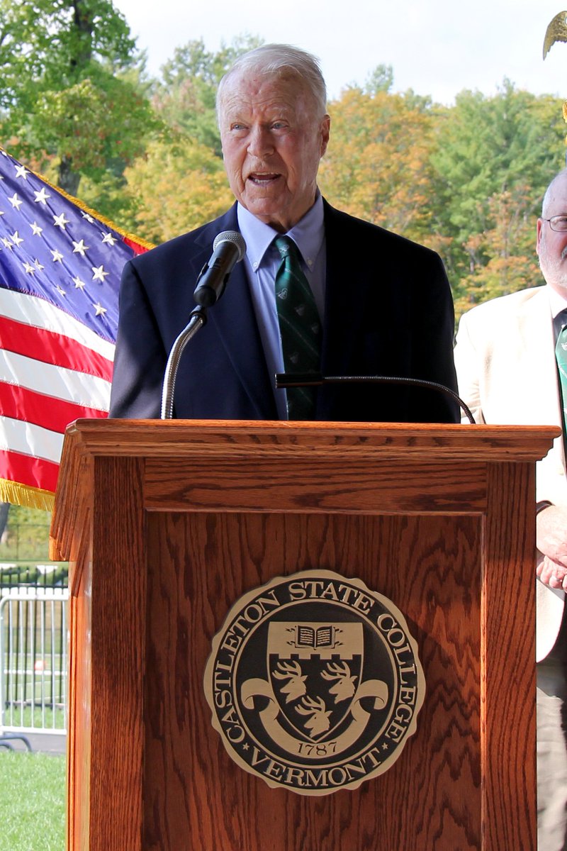 We are saddened to learn that former Vt. Gov. Philip Hoff has passed away at the age of 93. 

Hoff (pictured here at the dedication of Hoff Hall in 2012) was honored in 2016 by the <a href="/VSC_edu/">Vermont State Colleges</a> as an inductee into its Hall of Fame.

Watch a tribute to Hoff: youtube.com/watch?v=lixKEk…