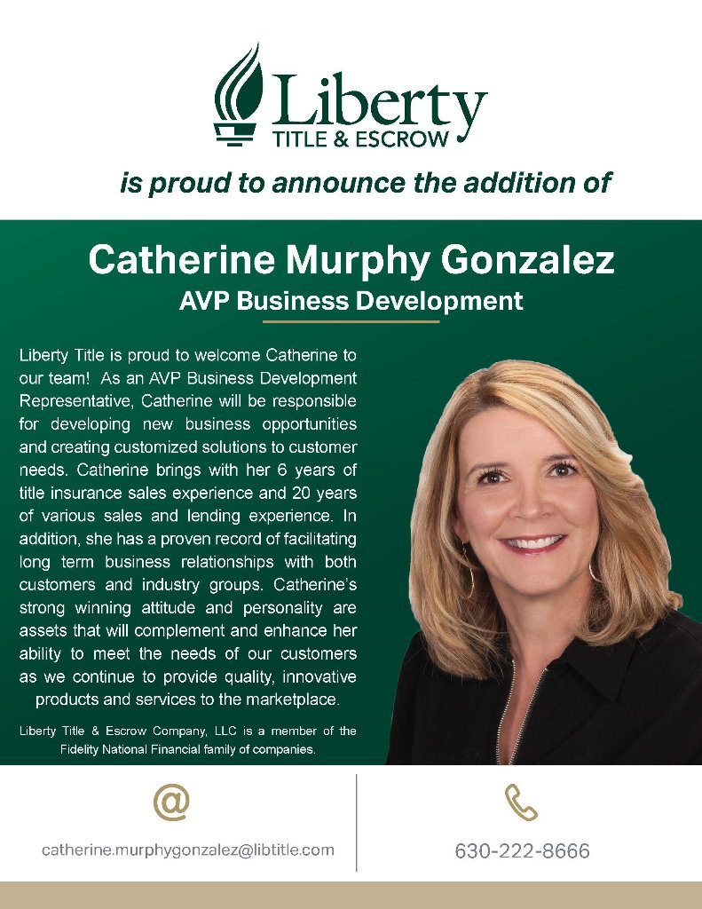 Liberty_Title's tweet photo. Liberty Title is pleased to add a new AVP of Business Development in the Chicago Market https://t.co/JcNVAYYHZK