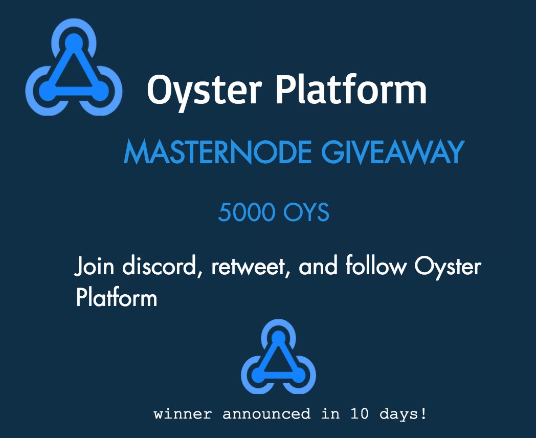 Massive Giveaway! Join our discord, follow our twitter and ReTweet for 10 days! 
500O $OYS - One Masternode Giveaway
Discord - discord.gg/zqpMq92