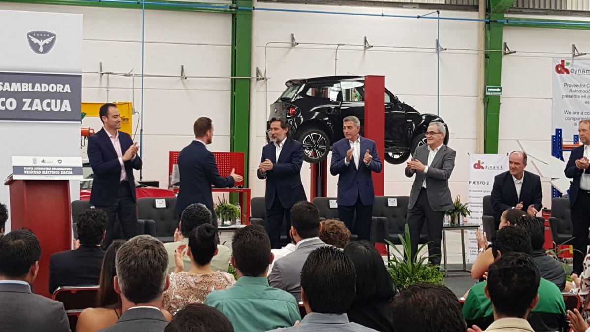asolmex's tweet photo. El día de hoy se inauguró la planta ensambladora del primer auto eléctrico mexicano, 'Zacua'. https://t.co/xbxbWQTRKq