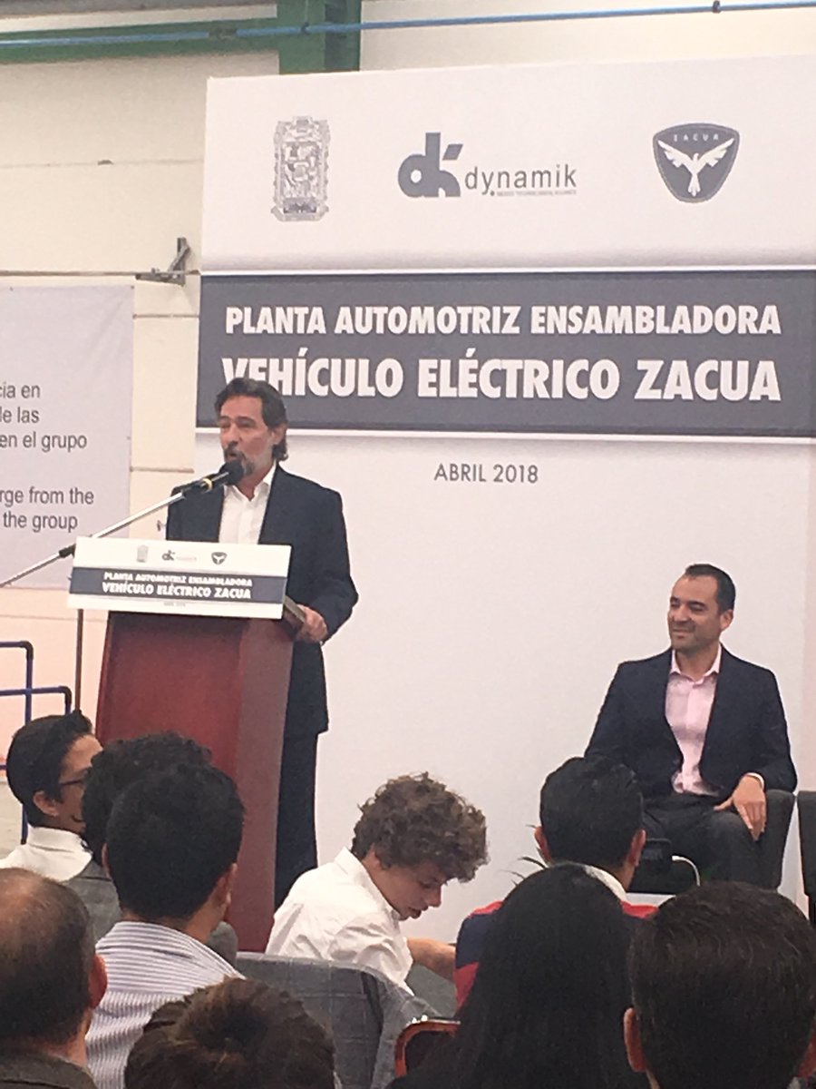 constanza's tweet photo. Vine a la inauguración de la planta ensambladora de vehículo eléctrico Zacua @zacuaoficial en Puebla :D #energíaverde https://t.co/gH88UGA1S7