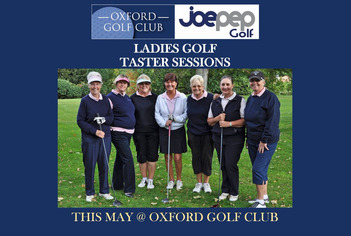 Ladies taster sessions taking place from May! We've 12 dedicated dates to help encourage ladies to @GetIntoGolf @GirlsGolfRocks1 

For more info see here: business.facebook.com/events/1726287…

Or speak to one of our team <a href="/joepep_pga/">Joe Pepperell</a> <a href="/woodhouse25/">Woodhouse</a> 01865 244258
@MotherOfGolfers <a href="/thejazzygolfer/">The Jazzy Golfer</a>
