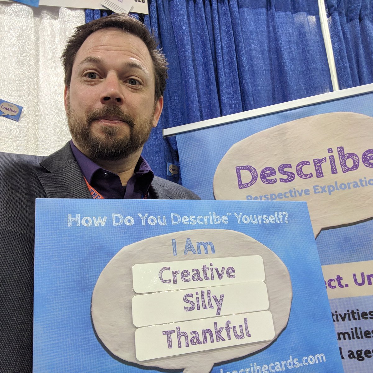 DescribeCards's tweet photo. Having a great time at the American Counseling Association 2018 Conference- Atlanta Georgia! Introducing wonderful people to Describe. #describecards #counseling2018 https://t.co/FzCuinqCG2