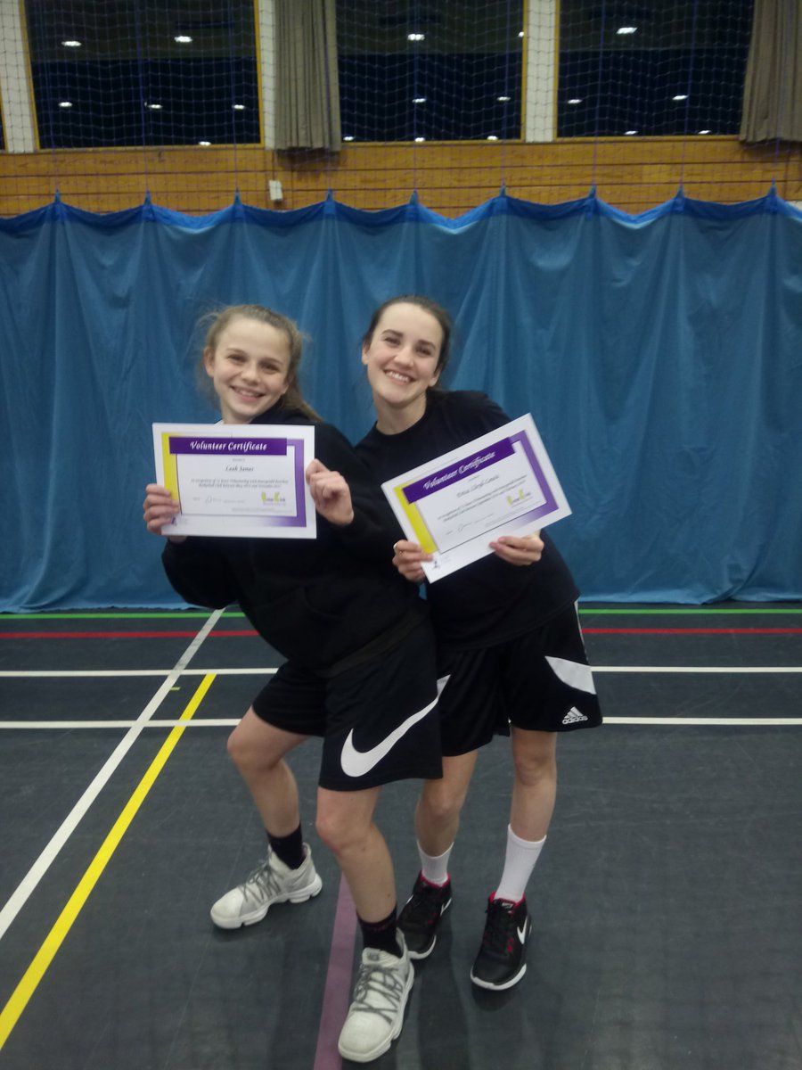KBEIS's tweet photo. @TonComp @MissOatenPE Leah James and Erica Lloyd-Lewis receiving certificates for 51 hours each of volunteer coaching with the cubs #proudtobeapanther🏀 https://t.co/Xutxq15W1H