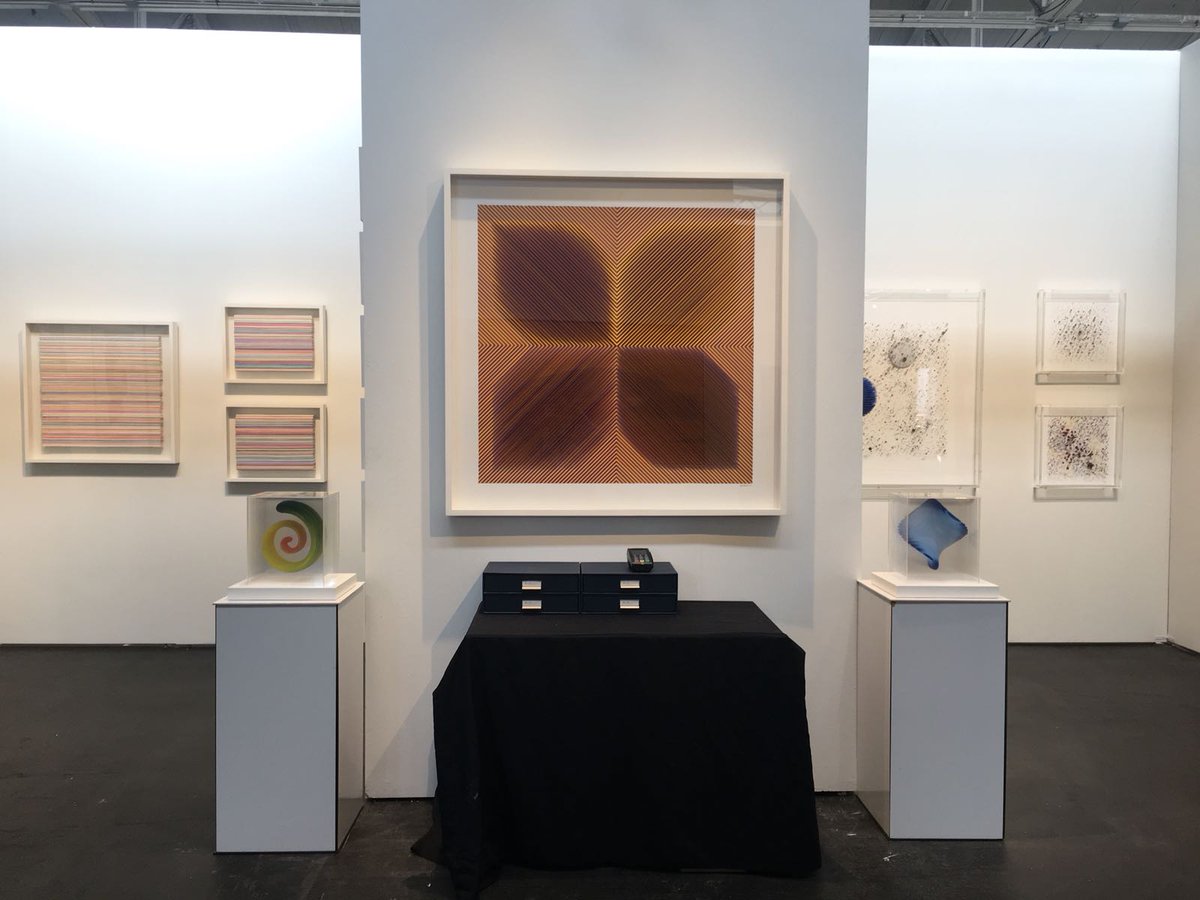 cubegalleryinfo's tweet photo. We're really excited to be showing at Art Market San Francisco this week! Here's a few shots of our stand, booth #419. https://t.co/ynVdM7cy4f