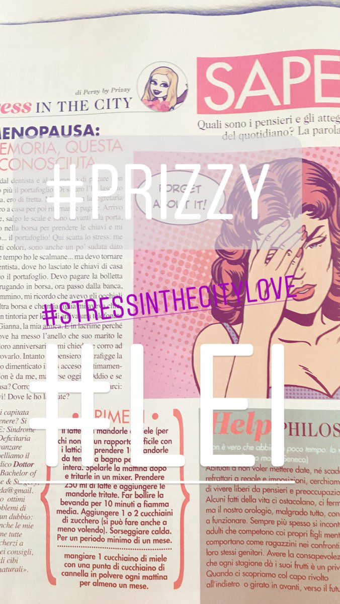 MarinaPerzy's tweet photo. In edicola il primo numero di #LEI il femminile che non c’e ##stressinthecitylove By #prizzy e #dimmicosamangietidirochisei #perzy forever https://t.co/Sn3PRPnxgE