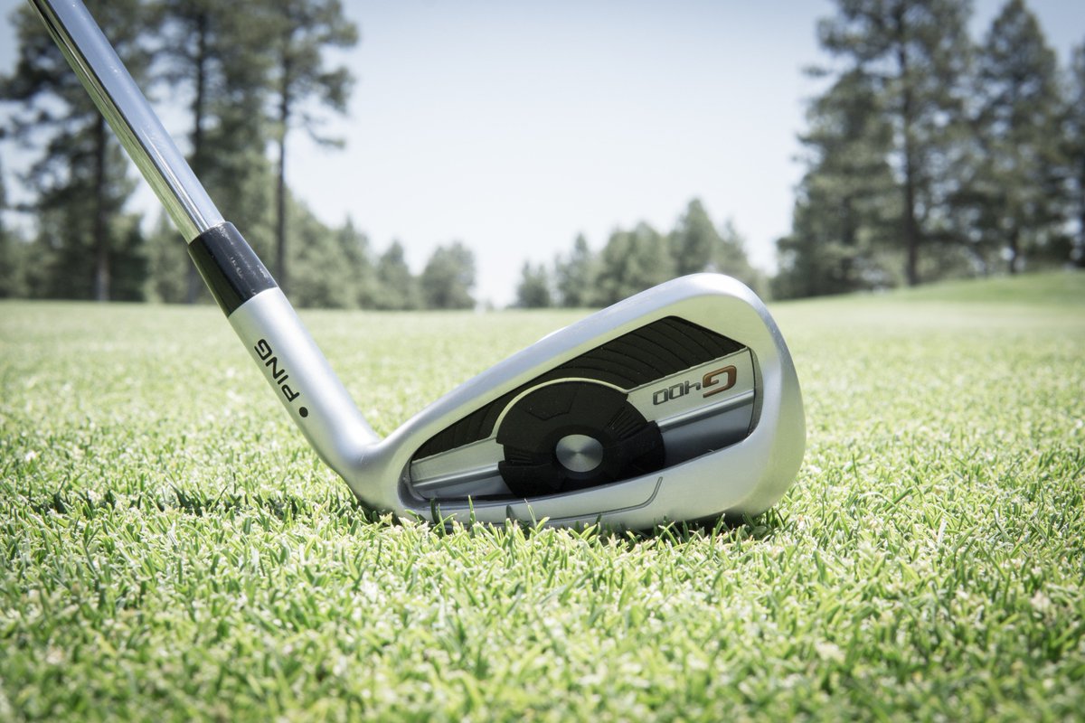 PingTour's tweet photo. With COR-Eye Technology and a top rail undercut, shots launch higher and farther with tighter dispersion. The #G400 irons are engineered to enjoy. https://t.co/HtHEDrRTrF