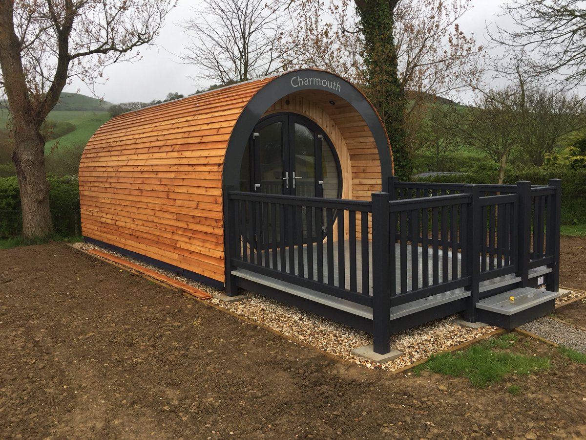 The pods are in! We rather like these new pods just added at Seatown campsite. Very swish! #seatown #dorset