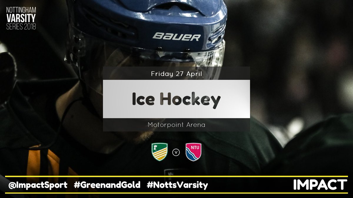 ⏰UNDER ONE HOUR TO GO

After bringing the #Varsity18 series level on Super Wednesday, can <a href="/UoNSport/">University of Nottingham Sport</a> take another massive leap towards the #NottsVarsity crown with a win at the Motorpoint? #GreenandGold Read: 
impactnottingham.com/2018/04/can-uo…