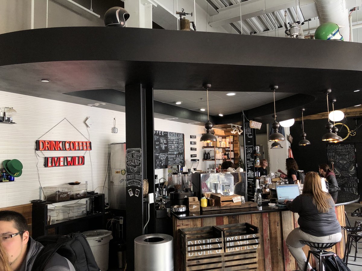 caffeinatedwes's tweet image. Drink coffee. Live wild. #StartupBus