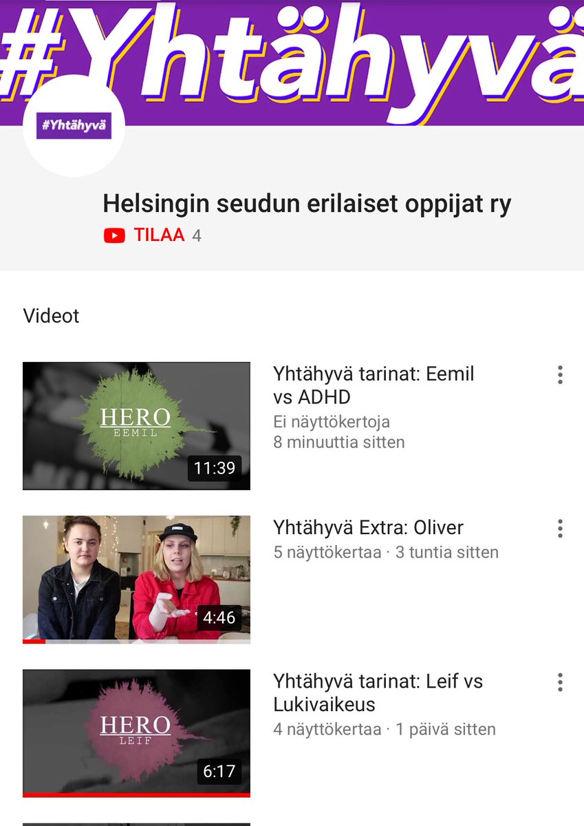 Hellou Twitter! Pitkästä aikaa, me ollaan luotu videoita Youtubeen. Sieltä löytyy tarinoita oppimisvaikeuksista. Suosittelemme suurella sydämellä!