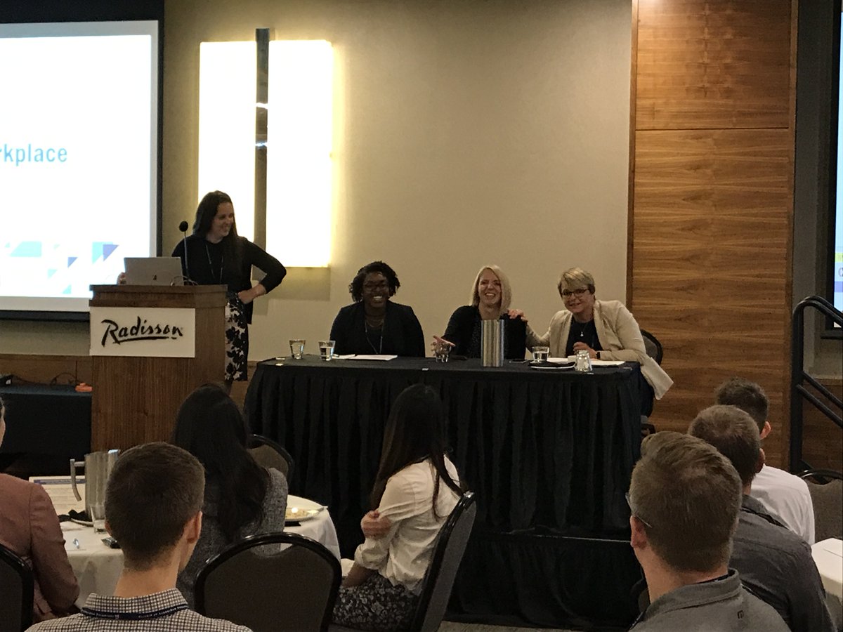 ConsultingEngAB's tweet photo. These ladies from @spirit_of_urban provided great insights on Age Diversity in the Workplace during our panel discussion. #ypgconference2018 #cea #consultingengineers #ypg https://t.co/bmsG6D5qHy