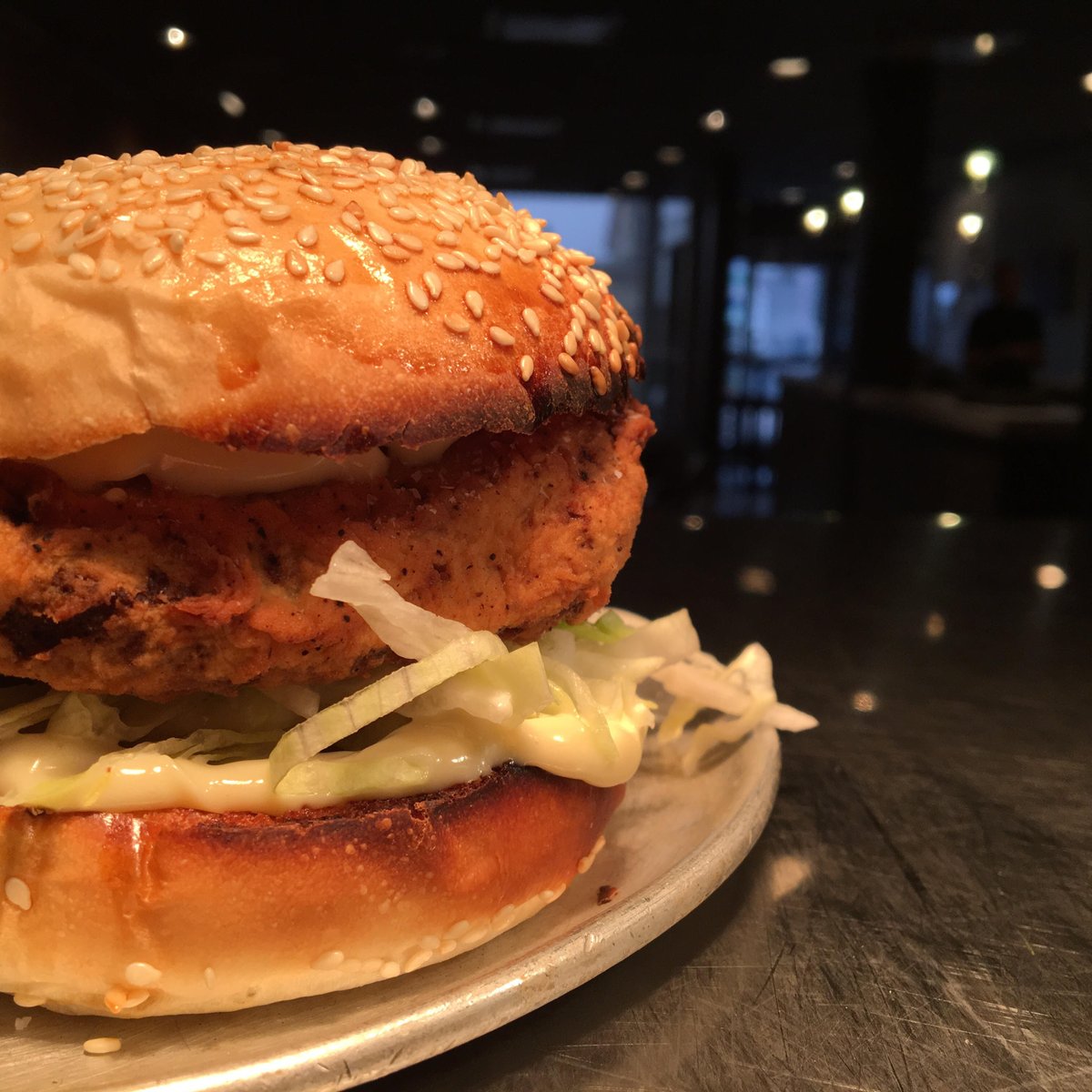 Be sure to make your reservations at <a href="/eastcoastbistr0/">East Coast Bistro</a>. They're bringing us 5 delicious burger masterpieces, including their famous Dessert Burger and pictured here the McNotChick! uptownsj.com/blog/2018/04/1…