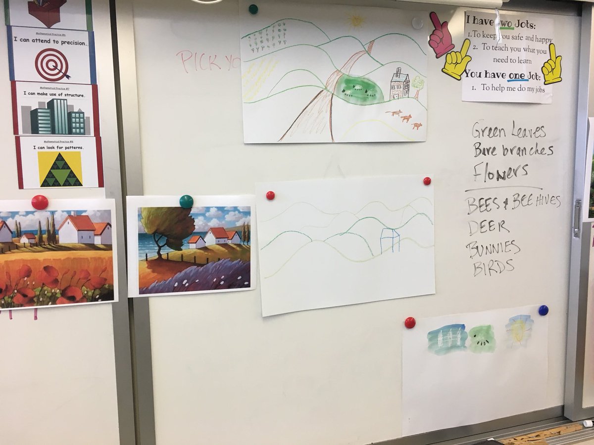 CruzinInKinder's tweet photo. Third grade artists working on spring watercolors and patterns 🌸🌿☀️🌳🌱🌻🍎🎨 @LomaVerdeBears @ArtsAttack_ https://t.co/ugPxm0cemQ