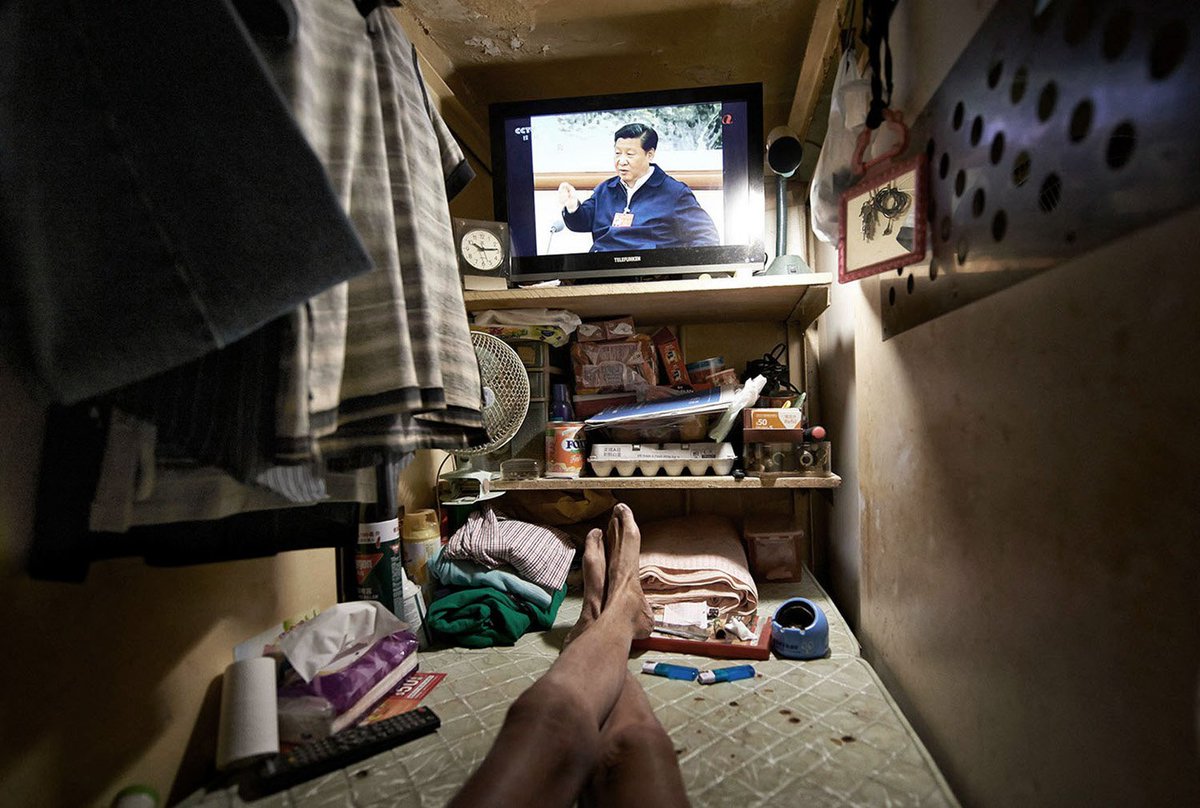 VICE's tweet photo. These tiny apartments within apartments are known as “coffin cubicles": https://t.co/LQyX3u6PLd https://t.co/REO7R52F9m