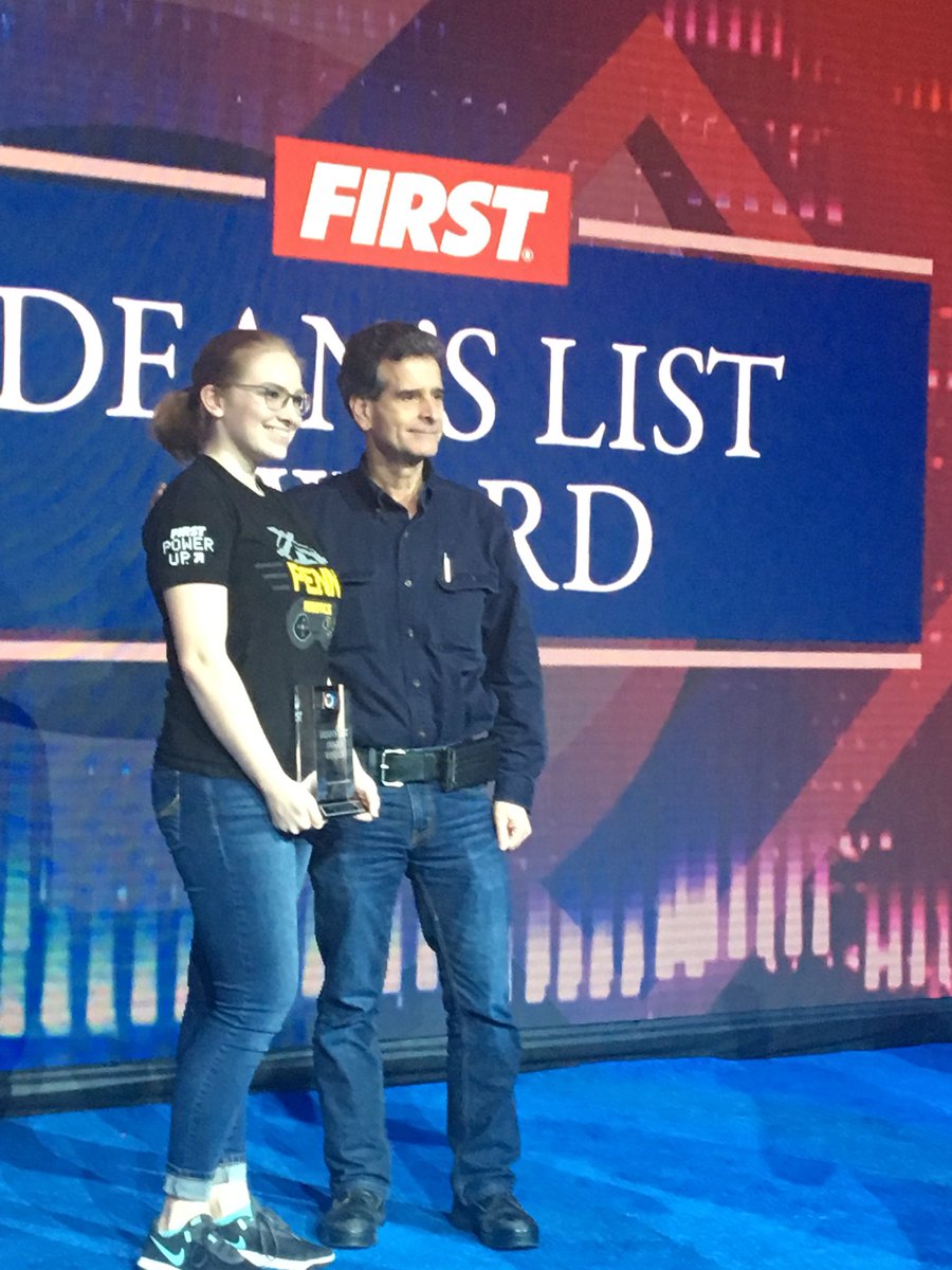 So proud of <a href="/FRCteam135/">Penn Robotics - 135 / 328</a> member McKenna Hillsdon-Smith. She just won the Deans List at championships in Detroit. 1 of 5 FRC students chosen worldwide! <a href="/The_Pennant/">Penn Kingsmen Sports</a> <a href="/SeanGaliher/">Dr. Sean Galiher</a> <a href="/PHMschools/">Penn Harris Madison</a>