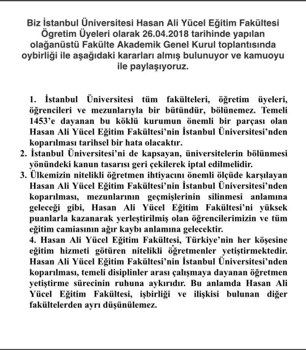 yasemin_oral's tweet photo. İstanbul Üniversitesi tüm bileşenleriyle bir bütündür, bölünemez! #TasariSizinÜniversiteBizim #ÜniversitemeDokunma #Fakültemedokunma https://t.co/eAyKRHO2IE