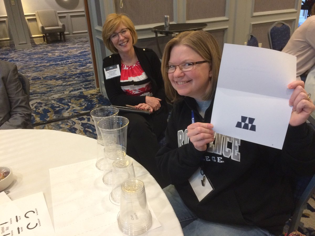 MrsOlibrary's tweet photo. Unplugged coding activity.Program  a robot to stack cups.  #TLTechLive https://t.co/x7GHMaiwLF