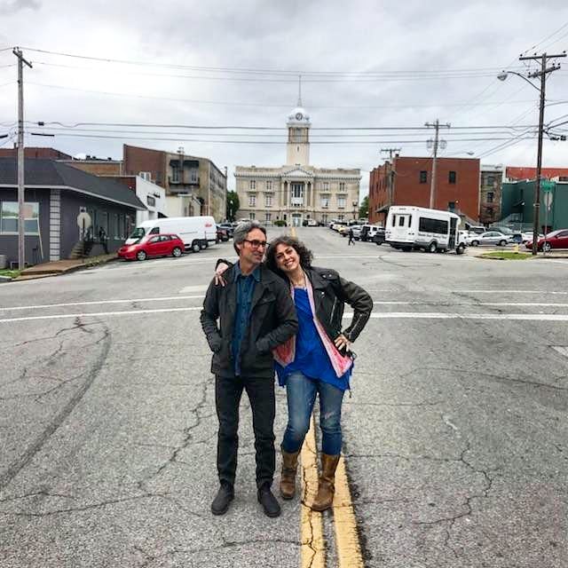 AntiqueArchNash's tweet photo. These two... 😎 Happy Friday from Mike, Danni, and the rest of the @americanpickers crew! They've been busy filming new episodes for y'all in Columbia, TN today! It's the coolest Two Lanes town you've ever seen... Just look at that courthouse behind them!! 😍 https://t.co/RAbu0CilZP