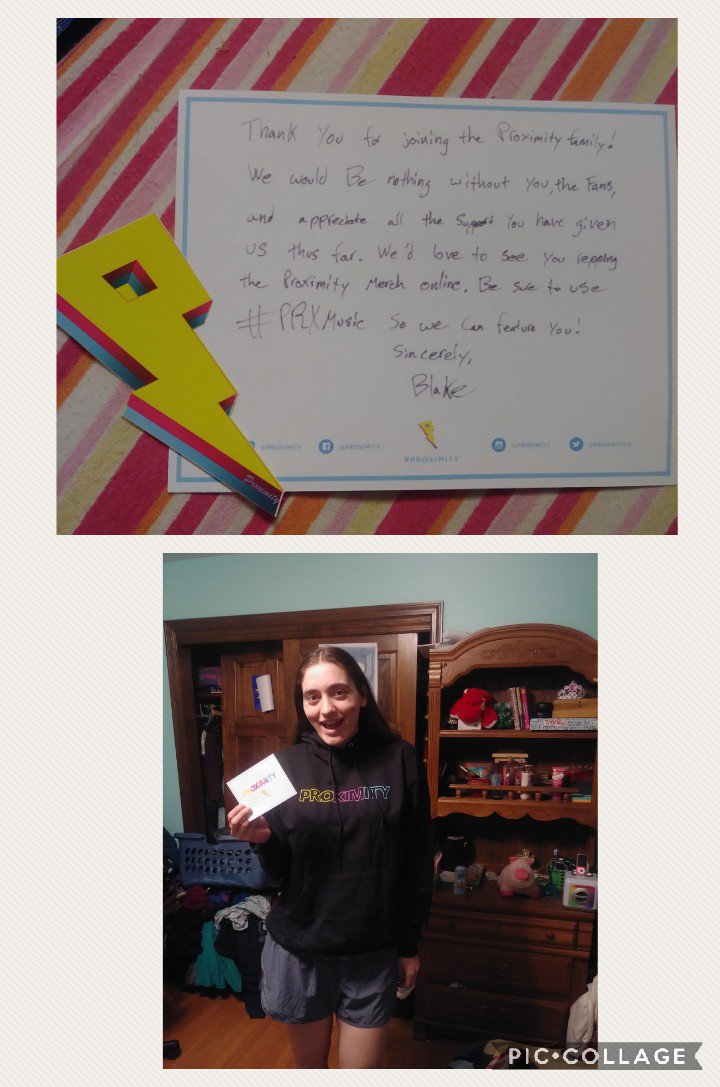 claire_sharga's tweet photo. Who else died of excitement when you realized @coppelson wrote a little personalized message to us fans of @ProximityM when you FINALLY got your merch in the mail? #PRXMusic https://t.co/ObOKu8gAG6
