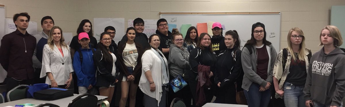 Our 1st FNMI Student Advisory Council stands together. So much positive came from today, we can’t wait to see what the future brings! <a href="/FMPSD/">Fort McMurray Public School Division</a> <a href="/FMPSD7Habits/">FMPSD Leader In Me</a> <a href="/DougNicholls2/">Doug Nicholls</a> @Pollicracker <a href="/FMPSDEdDept/">FMPSD Education Dept</a> #fnmi #synergize #leadersoftomorrow