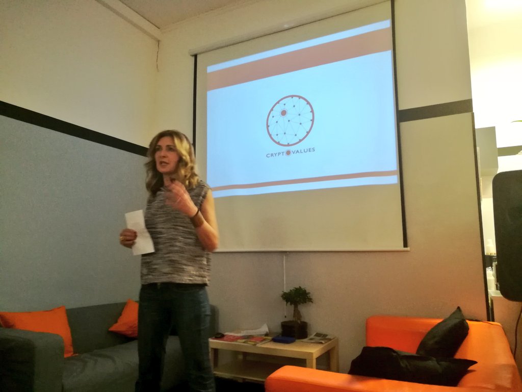Blockchain_Roma's tweet photo. Stasera siamo a #CriptoLab! Cominciamo con l'intervento di Federica Rocco di #cryptovalues: exchange e associazioni nel mondo #crypto. #blockchain #bitcoin #criptovalute https://t.co/aH7O9AUN8M