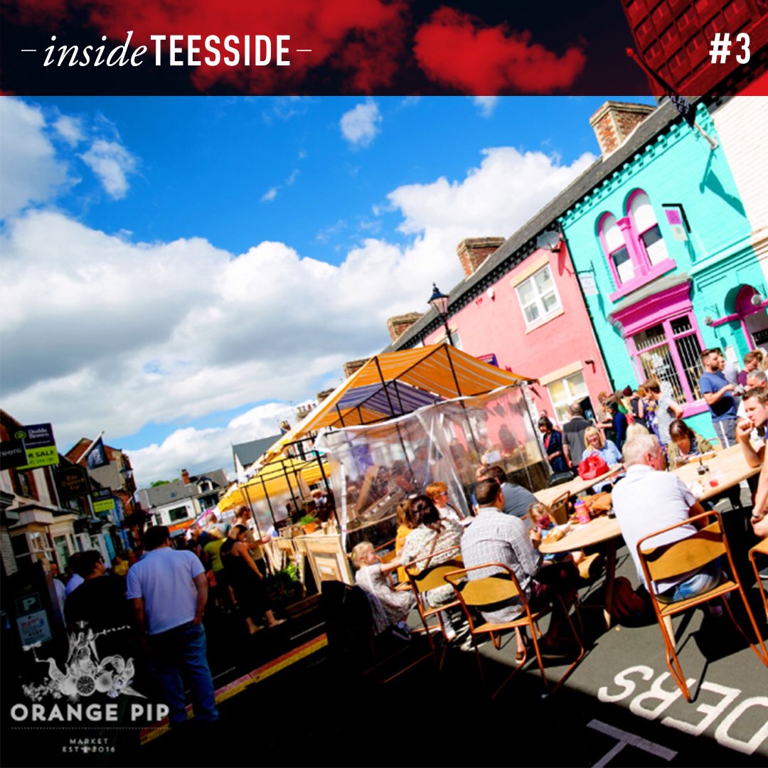 enjoyteesside's tweet photo. On #InsideTeesside this week, we see the return of the @OrangePipMarket to Baker and Bedford Street(s). If you’re into beer, food, or just having a good time, be sure to head down tomorrow from 12pm. We can’t guarantee sunshine, but we can guarantee you’ll have a cracking day. https://t.co/qAfuYZcZce