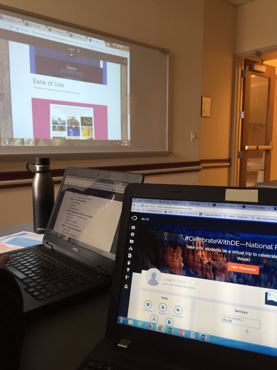 MrMillerSAS's tweet photo. Loving the @DiscoveryEd training at #AOBtechday @StAugustineElem @ArchbaltSchools @nancyreed123 https://t.co/XDrsqVILwo