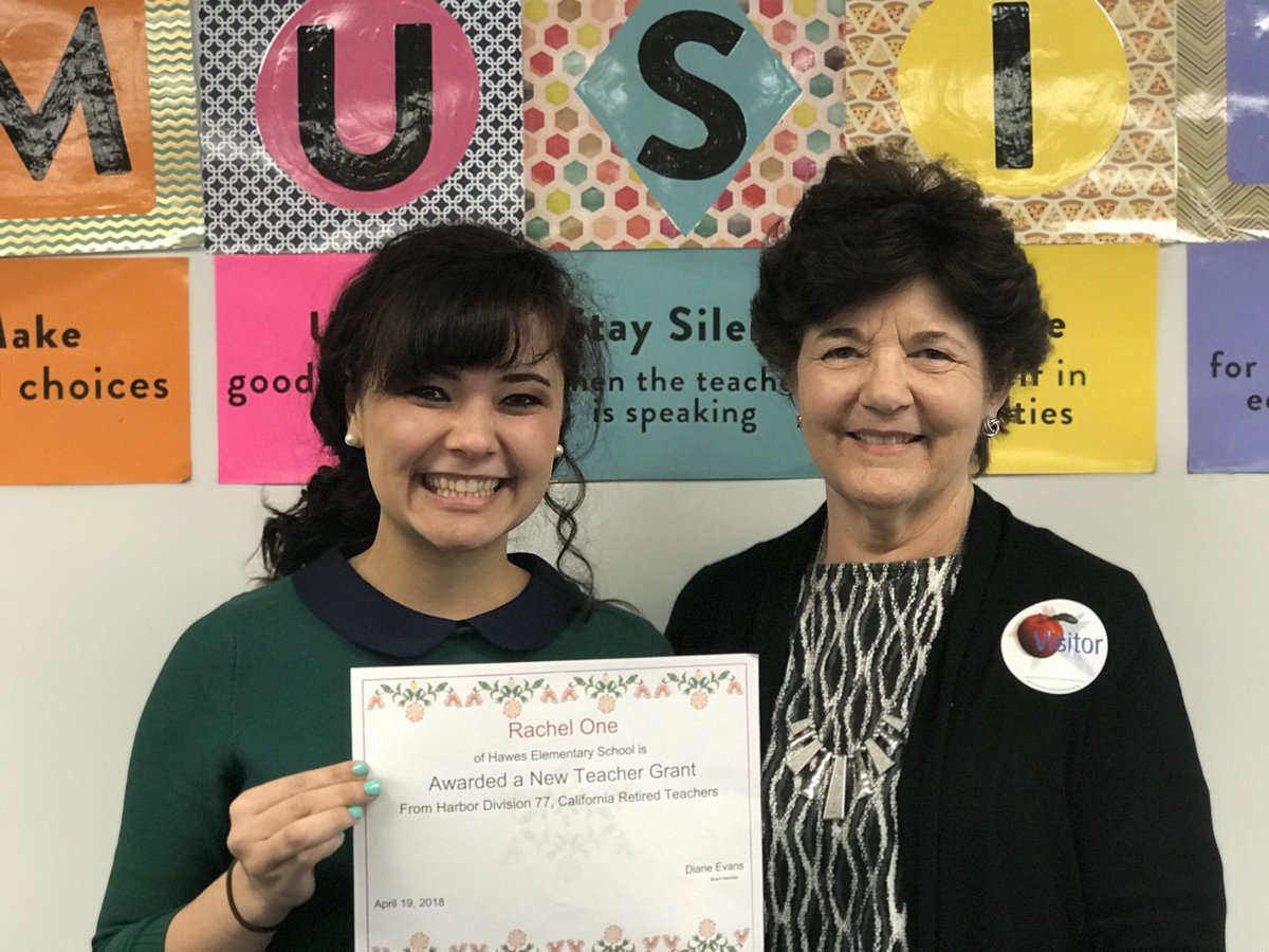 Haweselementary's tweet photo. Congrats to Miss One for receiving a grant from CalRTA! #aboveandbeyond #newteacher #calrta #behawesome #Hawesnation #futurefocused #hbcsd https://t.co/PXOGFIdVgc