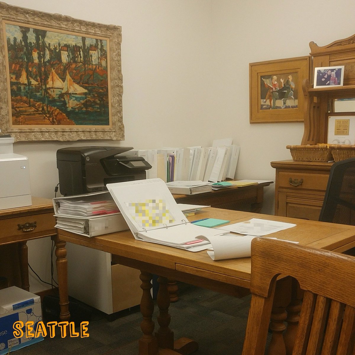 The SCP board members and volunteers devote their time to researching in law libraries, attending meetings, and visiting inmates in prisons many hours away. But our cozy office in Madrona is our home base! #Seattle