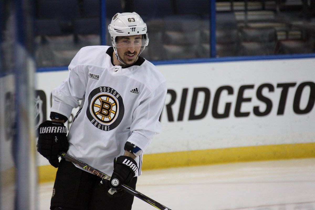 NHLBruins's tweet photo. We have arrived. 

📍Tampa https://t.co/VElXZZUEoc