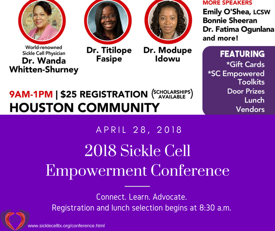 SickleCellMTF's tweet photo. Wonderful information, great speakers and fantastic information. Join us tomorrow at Houston Community College for a day of encouragement and knowledge. Registration is open and will be available at the door so come early and bring a friend. #ConnectLearnAdvocate https://t.co/LvvdP9PwDv