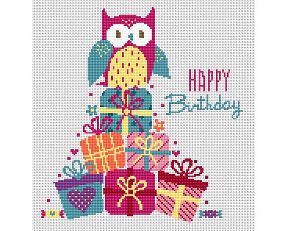 Comely Happy Birthday Owl Cross stitch pattern pdf Gift box Сonfection Funny Modern Easy etsy.me/2rxWb9R #cross_stich #вышивка_крестом #вышивка_крестиком #схема_вышивки_крестом #cross_stich_schemes #схема_вышивки
#CrossStitchPattern #CrossStitchPatternPDF #CrossStitch