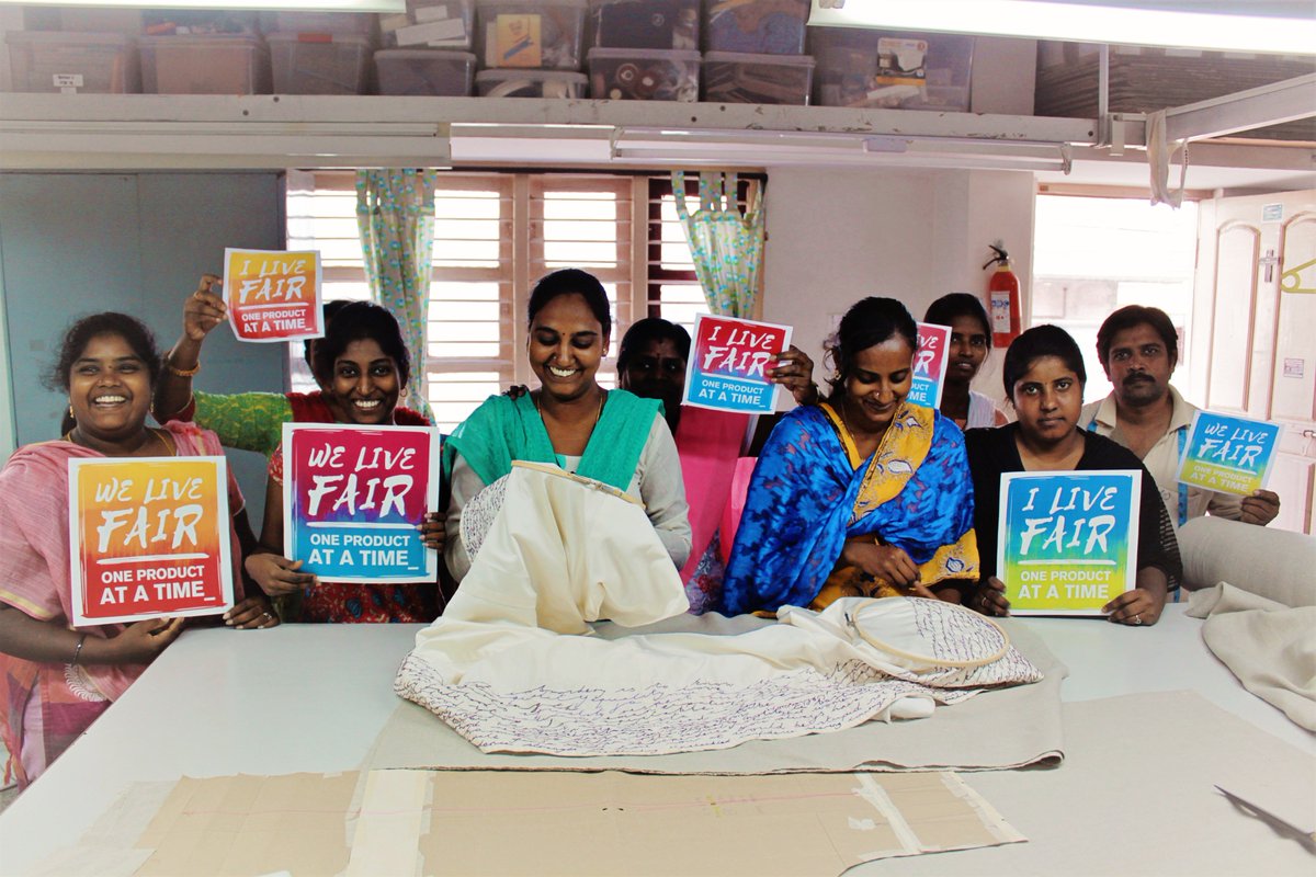 It's World #FairTradeDay! Do you #LiveFair? Our talented tailors at <a href="/jacobswell_biz/">jacobs well</a> do! We're celebrating with 20% off all weekend with code FAIRTRADEDAY! goldisaneutral.com