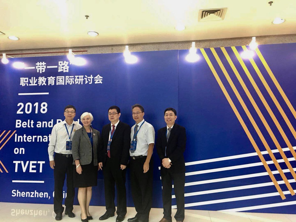 Dr Tie and I with members of the senior team from Shenzhen Polytechnic - President Jia, Vice-President Dong, and International Director, Dr Zhao.  Great friends of #FedUni.