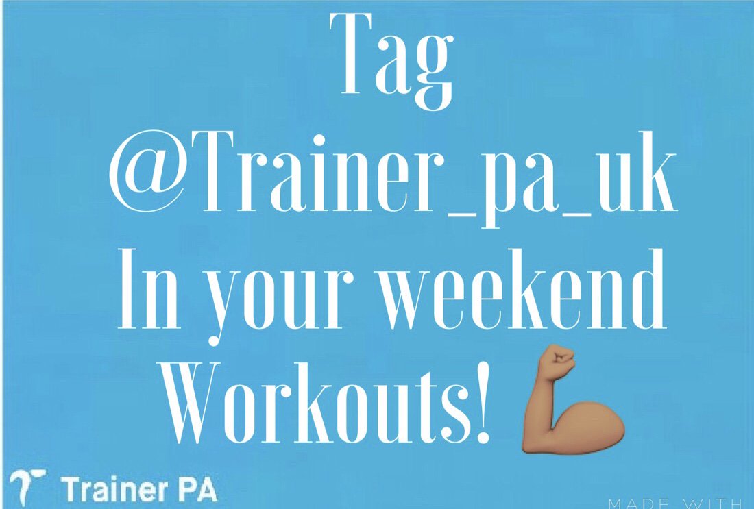 trainer_pa_uk's tweet photo. Wishing you all Happy weekend workouts!
Tag us!! Weβd love to know what your up to.
#trainerpa #app #download #personaltrainer #personaltraining #pt #ptgoals #workout
#fitness #exercise #personaltrainers #personaltraininguk #weekendworkout #fitness #fitnessindustry #fitspo https://t.co/VgcSo3wb3B