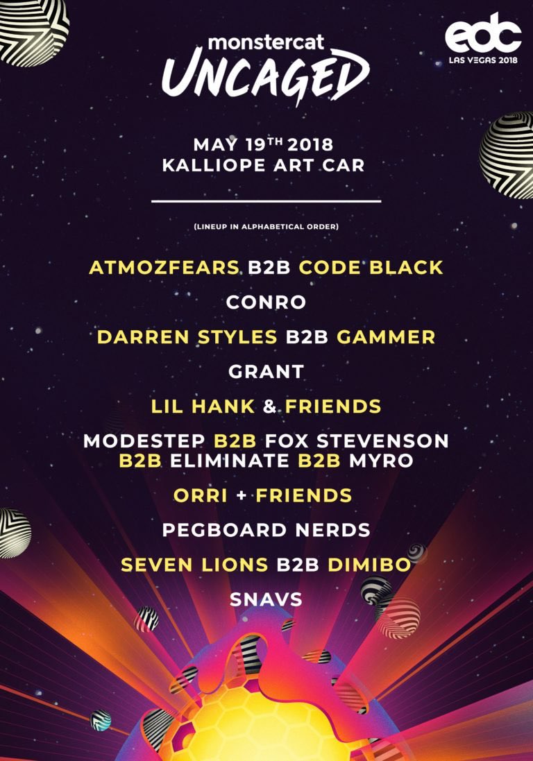 Mnn A Twitter Edc Las Vegasの Monstercat ステージのラインナップが発表 5月19日 土 Monstercatがホストを務める Kalliope Art Car ステージにdarren Styles B2b Gammeや Modestep B2b Fox Stevenson B2b Eliminate B2b Myro Seven Lions B2b Dimiboなど