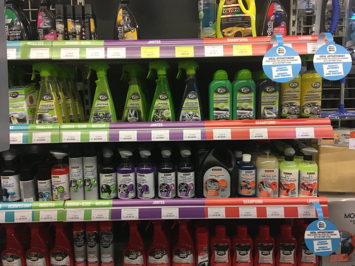 NorautoBeynost's tweet photo. Les équipes de @NorautoFr ont mis des mois à restructurer notre rayon Produits d'entretien et à #Beynost nous avons mis plusieurs jours à le réaliser. Nous sommes fiers de vous faire découvrir ce rayon rafraichi, enrichi en nouveautés et d'une nouvelle gamme de produits #Norauto https://t.co/Q1HrN6znNa
