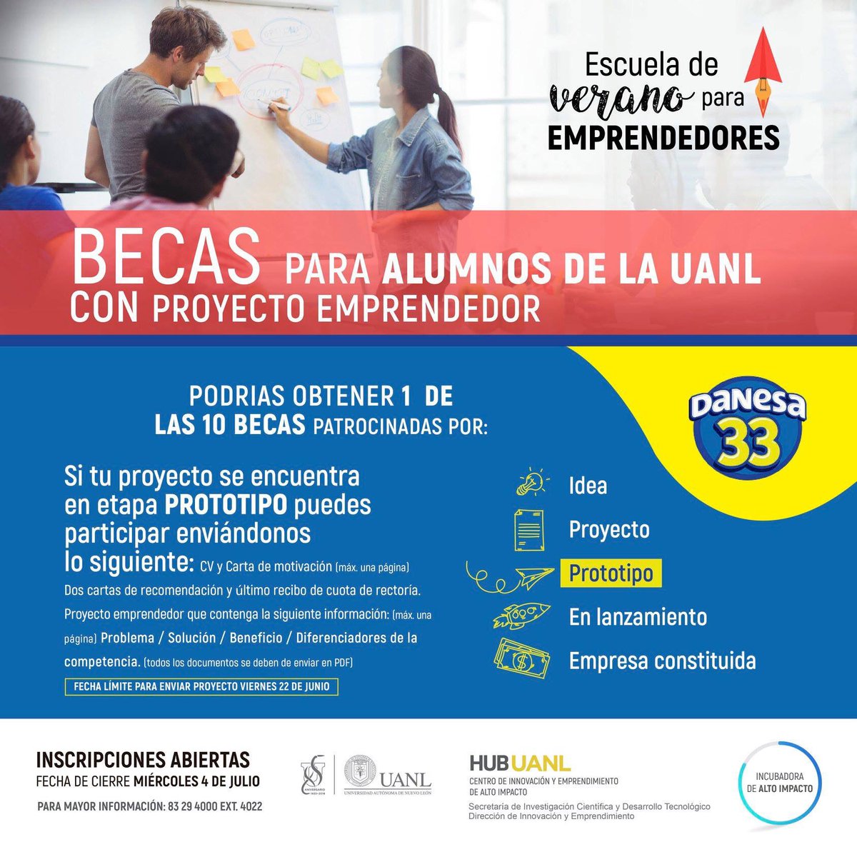 pacobarrera11's tweet photo. Te invitamos al Primer Diplomado en Emprendimiento en la escuela de verano del HUB UANL-Centro de Innovación y Emprendimiento de Alto Impacto. Para comunidad UANL y PUBLICO EN GENERAL.
Inscríbete aquí en https://t.co/etPBdmdBTy  #SomosUNI #verano https://t.co/T2Cji3mjHe